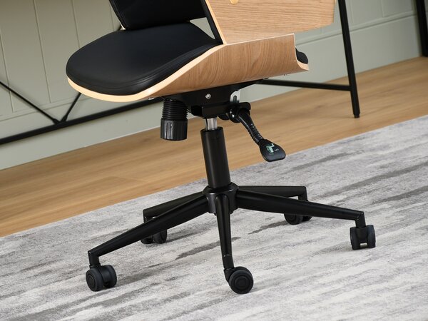Scaun Oscaro (stejar negru + negru). Promo -13%. 1110528