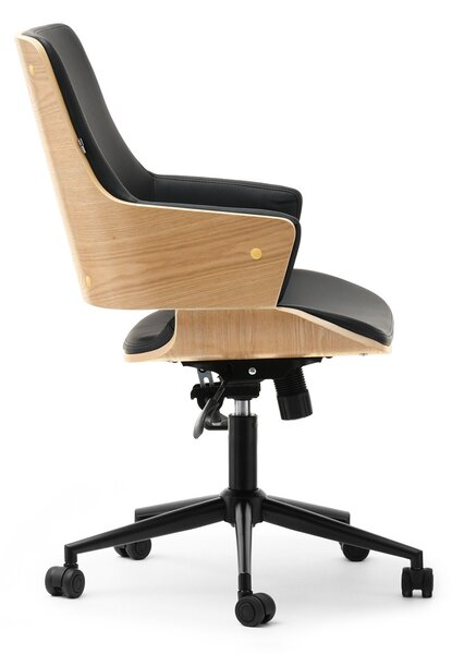 Scaun Oscaro (stejar negru + negru). Promo -13%. 1110528