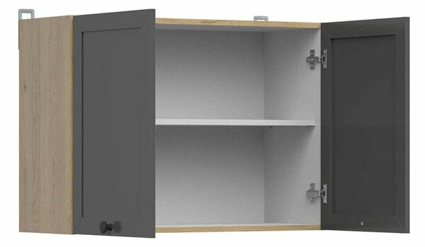 Dulap de perete modular Classic Grey Oak 110, PAL laminat, 57x80x31cm, 16.7 kg