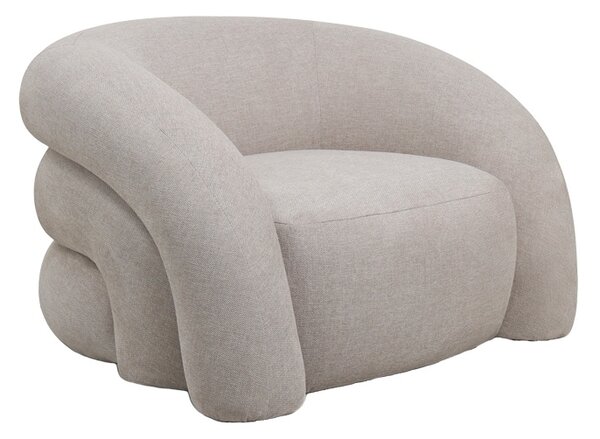 Fotoliu Lexy crem din material textil 99x88x62 cm