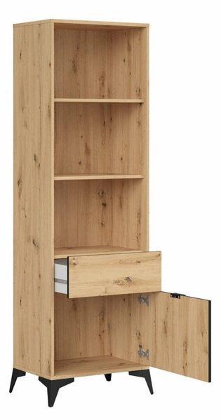 Raft Ludale 106, Stejar artizan, PAL laminat, 197x60x41cm, 40.3 kg
