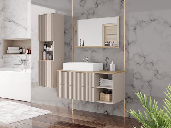 Set baie Nauta I, Cașmir, Stejar, MDF, PAL laminat
