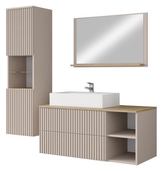 Set baie Nauta I, Cașmir, Stejar, MDF, PAL laminat