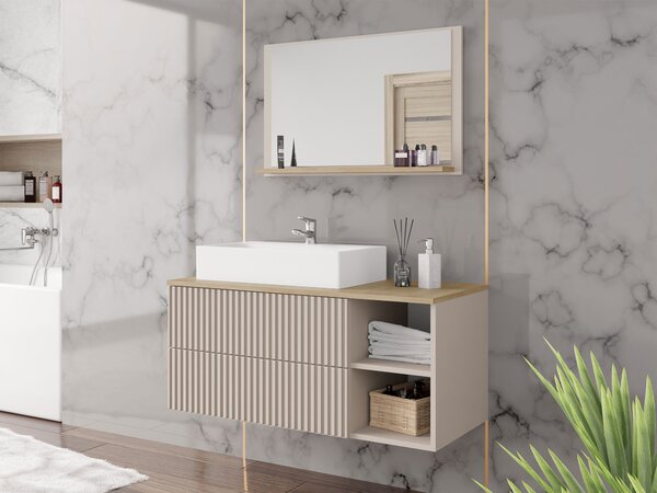 Set baie Nauta, Cașmir, Stejar, MDF, PAL laminat