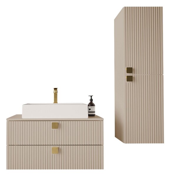 Set baie Panium, Maro deschis, PAL laminat, MDF