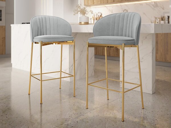 Scaun bar Comfivo Hilaritas VI, Auriu, Gri, 101x55x51cm, 15 kg
