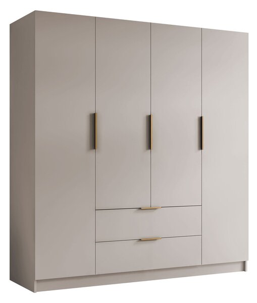 Dulap Closico Cadron I, Cașmir, Auriu, 216x200x60cm, 203 kg, Uși dulap: Cu balamale, Numărul de rafturi: 9, Numărul de rafturi: 9