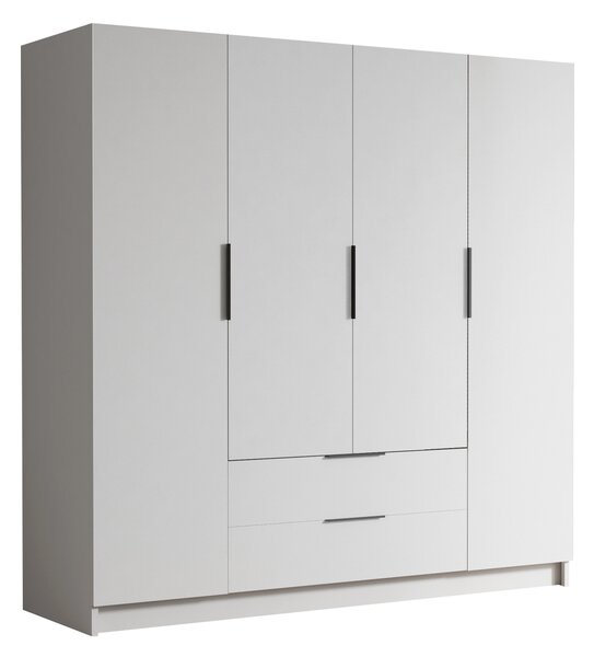 Dulap Closico Cadron I, Negru, Alb, 216x200x60cm, 203 kg, Uși dulap: Cu balamale, Numărul de rafturi: 9, Numărul de rafturi: 9