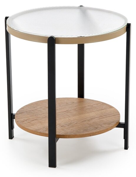 Măsuță de cafea Houston 2060, Negru, Stejar, Metal, PAL laminat, 55cm, 7.5 kg