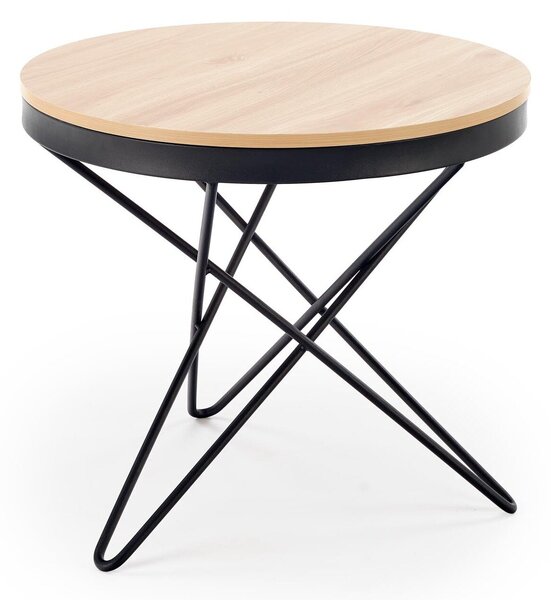 Măsuță de cafea Houston 2063, Negru, Maro deschis, Metal, 55cm, 8.5 kg