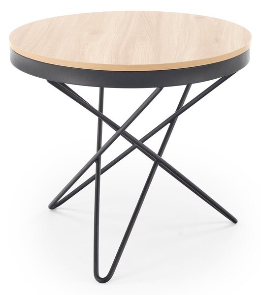 Măsuță de cafea Houston 2063, Negru, Maro deschis, Metal, 55cm, 8.5 kg