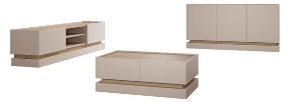 Set de living Comfivo Tilia, Cașmir, Stejar, PAL laminat