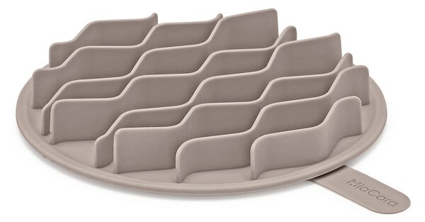 Căptușeală de bol pentru hrănire lentă pentru câini din silicon ø 18 cm Lento Greige M/L – MiaCara
