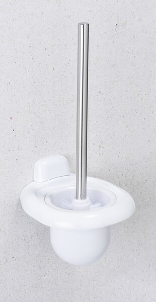 Perie de WC albă de montat pe perete din plastic Pure – Wenko