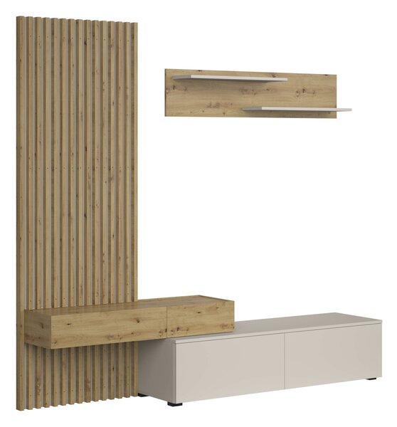Set de living Houston 2086, Stejar artizan, Cașmir, PAL laminat, 80.3 kg