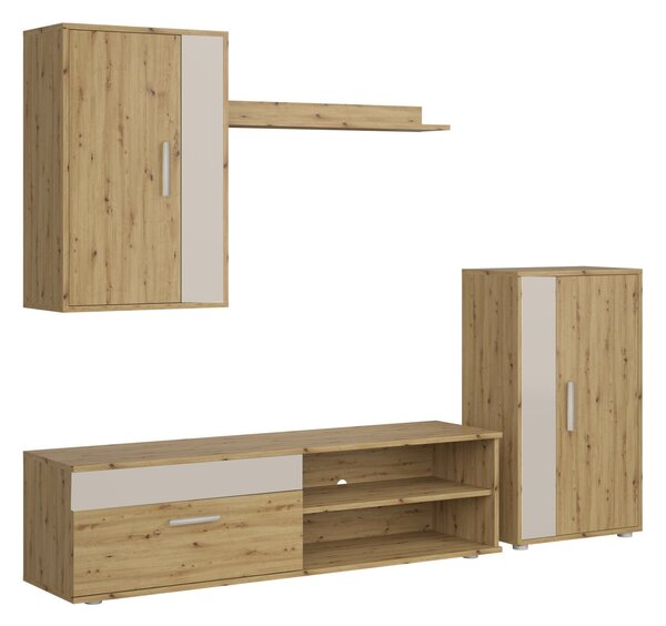 Set de living Houston 2087, Stejar artizan, Cașmir, PAL laminat