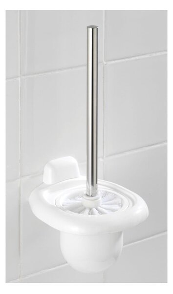 Perie de WC albă de montat pe perete din plastic Pure – Wenko