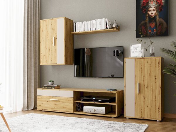 Set de living Houston 2087, Stejar artizan, Cașmir, PAL laminat
