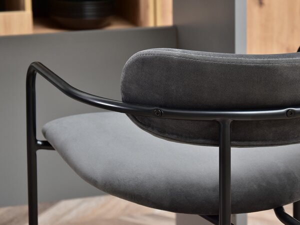 Scaun Viola (grafit + negru). Promo -15%. 1110754