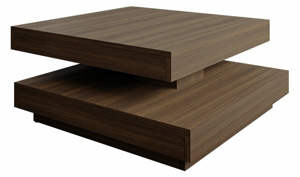 Măsuță de cafea extensibila Comfivo Pisces, Nuc, PAL laminat, 34x70x70cm, 20 kg