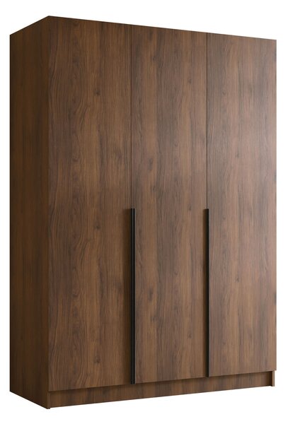 Dulap Closico Decoron I, Nuc, Negru, 215x150x58cm, 148.5 kg, Uși dulap: Cu balamale, Numărul de rafturi: 9, Numărul de rafturi: 9