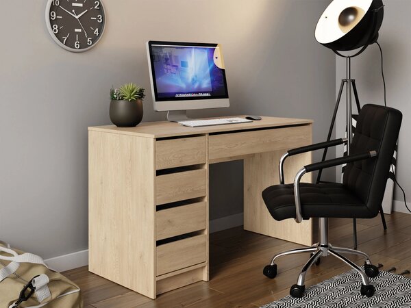 Birou Comfivo Terros I, Stejar, PAL laminat, 76x120x55cm, 38 kg