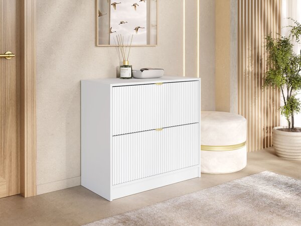 Dulap pantofi Comfivo Velal II, Alb, MDF, PAL laminat, 75x80x40cm, 29 kg