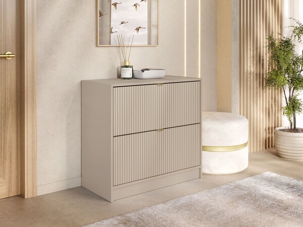 Dulap pantofi Comfivo Velal II, Bej, MDF, PAL laminat, 75x80x40cm, 29 kg