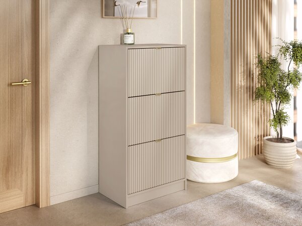 Dulap pantofi Comfivo Velal III, Bej, MDF, PAL laminat, 120x60x40cm, 35 kg