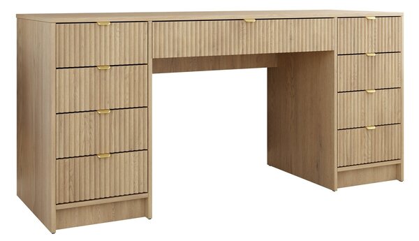 Birou Comfivo Papilio I, Stejar, PAL laminat, MDF, 76x154x55cm, 51 kg