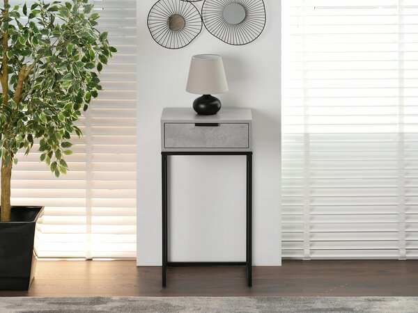 Măsuță consolă Norma S (beton + negru). Promo -22%. 1110827