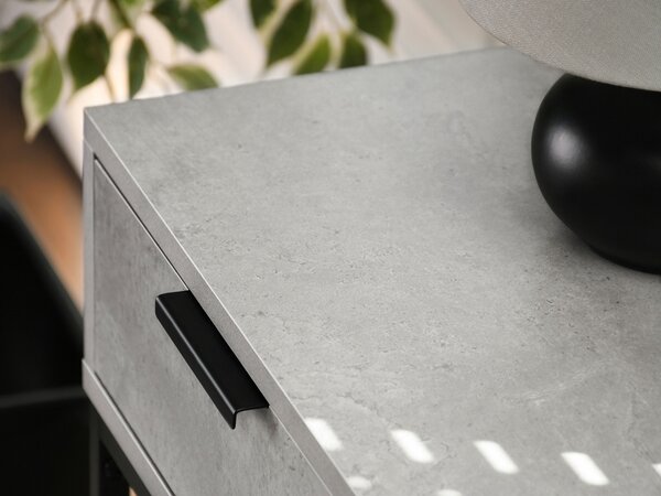 Măsuță consolă Norma S (beton + negru). Promo -22%. 1110827