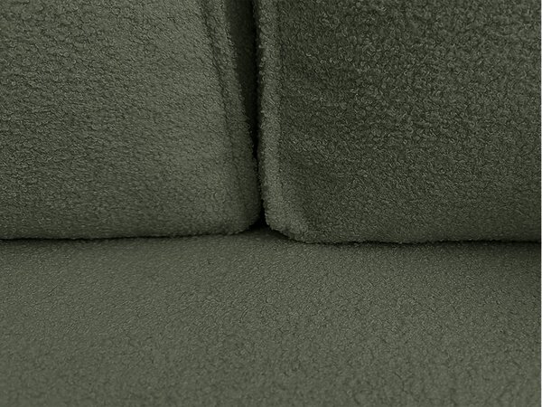 Canapea extensibila de colt SMART BOUCLE, verde inchis, reversibila, 232x143 cm