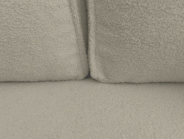 Canapea extensibila de colt SMART BOUCLE, gri-bej, reversibila, 232x143 cm