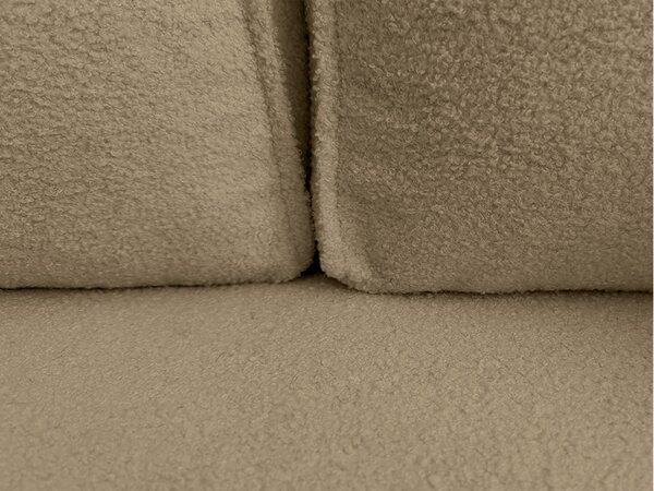 Canapea extensibila de colt SMART BOUCLE, bej inchis, reversibila, 232x143 cm