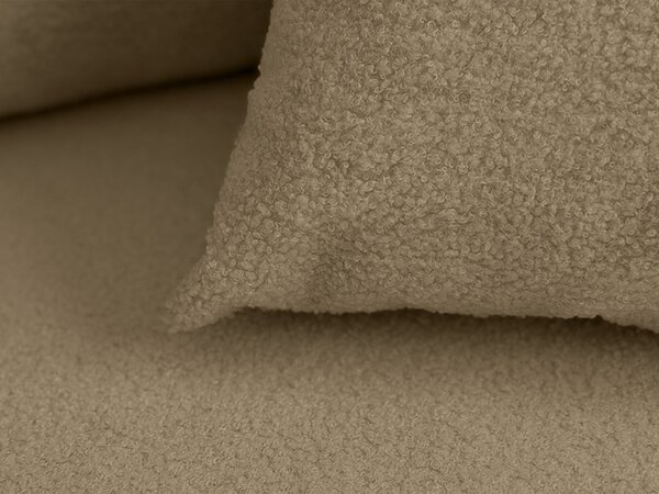 Canapea extensibila de colt SMART BOUCLE, bej inchis, reversibila, 232x143 cm