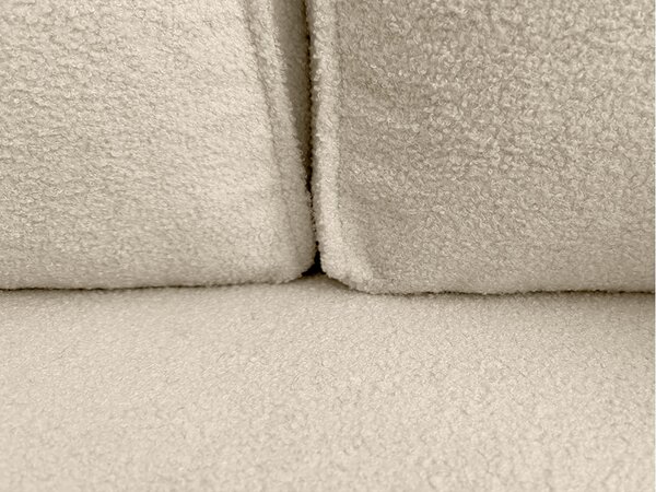 Canapea extensibila de colt SMART BOUCLE, crem, reversibila, 232x143 cm