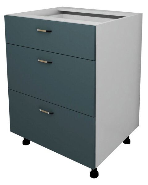 Corp haaus Lecce, 3 Sertare, Verde Petrol/Alb, 60 x 50 x 80 cm