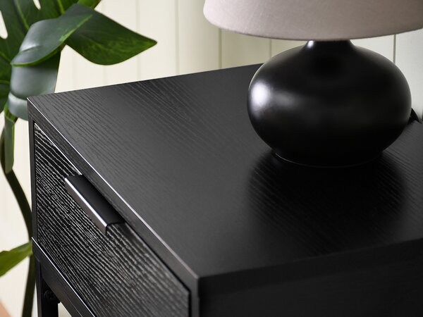 Măsuță consolă Norma S (lemn negru + negru). Promo -22%. 1110830