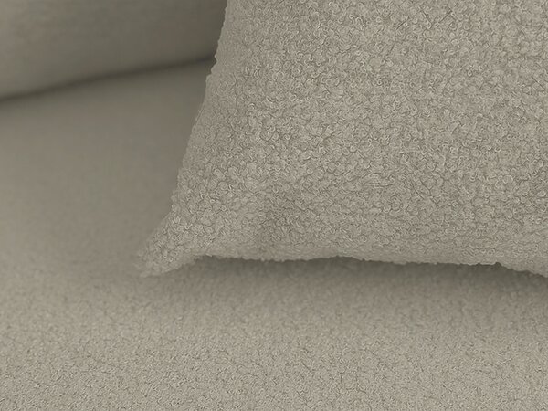 Canapea extensibila de colt SMART BOUCLE, gri-bej, reversibila, 232x143 cm