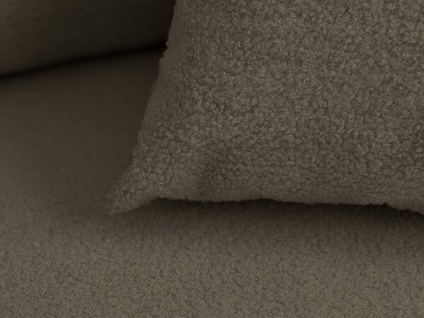 Canapea extensibila de colt SMART BOUCLE, gri-maro, reversibila, 232x143 cm