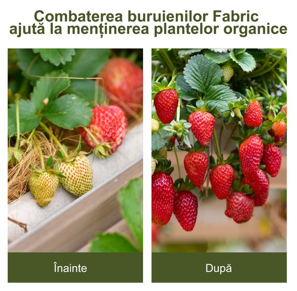 Outsunny Folie pentru Protecția Solului Drenantă și Respirabilă, 50x1 md în PP, pentru Grădina de Legume | Aosom Romania
