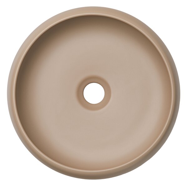 Comad Wiki lavoar 36x36 cm rotund de blat maro/bej mat UN-WIKI-MC