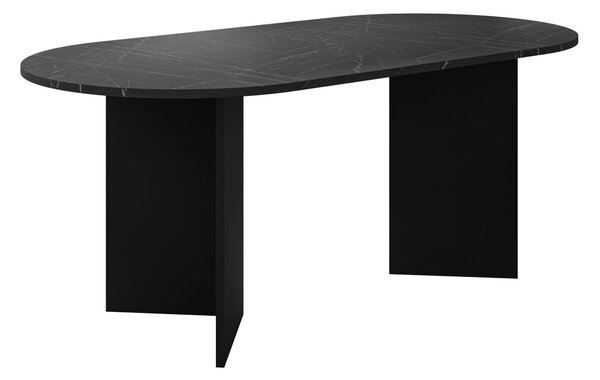 Masă Comfivo Fungus, Marmură neagră, Negru, 75x90x185cm, 37.5 kg