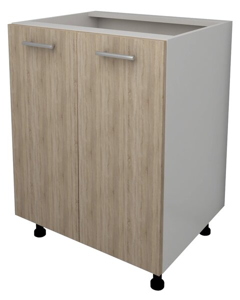 Corp haaus Lecce, 2 Usi, Stejar Sonoma/Alb, 60 x 50 x 80 cm