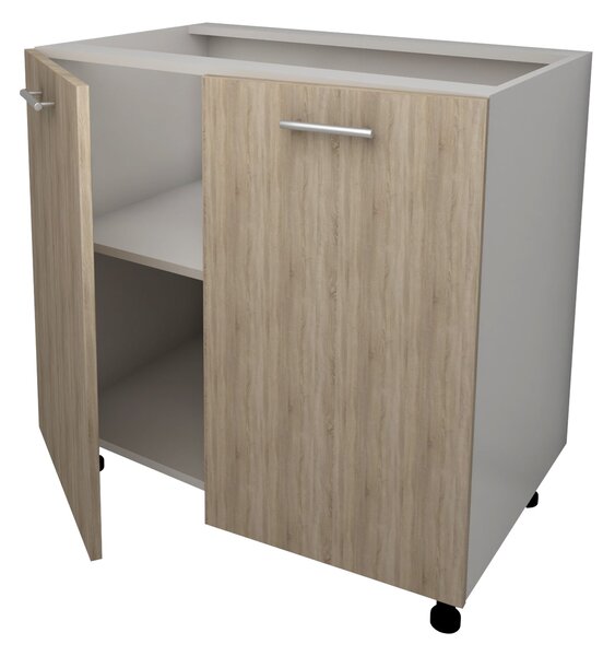 Corp haaus Lecce, 2 Usi, Stejar Sonoma/Alb, 80 x 50 x 80 cm