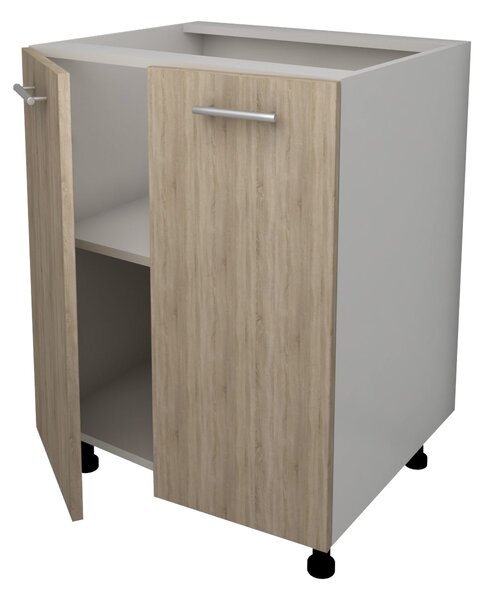 Corp haaus Lecce, 2 Usi, Stejar Sonoma/Alb, 60 x 50 x 80 cm