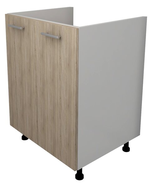 Corp haaus Lecce, 2 Usi, Stejar Sonoma/Alb, 60 x 50 x 80 cm