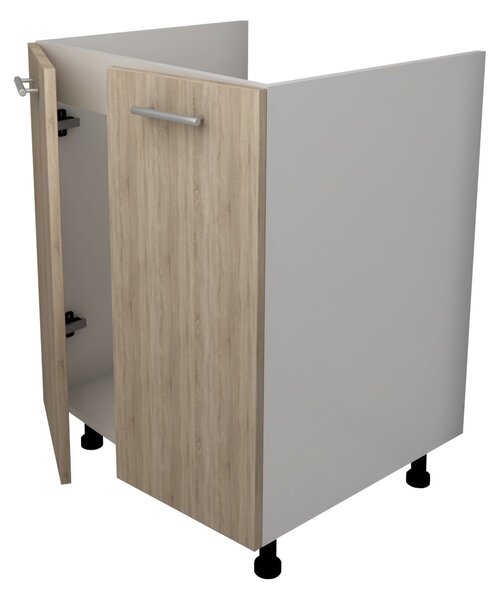 Corp haaus Lecce, 2 Usi, Stejar Sonoma/Alb, 60 x 50 x 80 cm