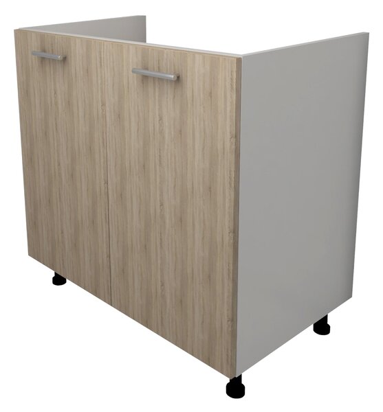 Corp haaus Lecce, 2 Usi, Stejar Sonoma/Alb, 80 x 50 x 80 cm